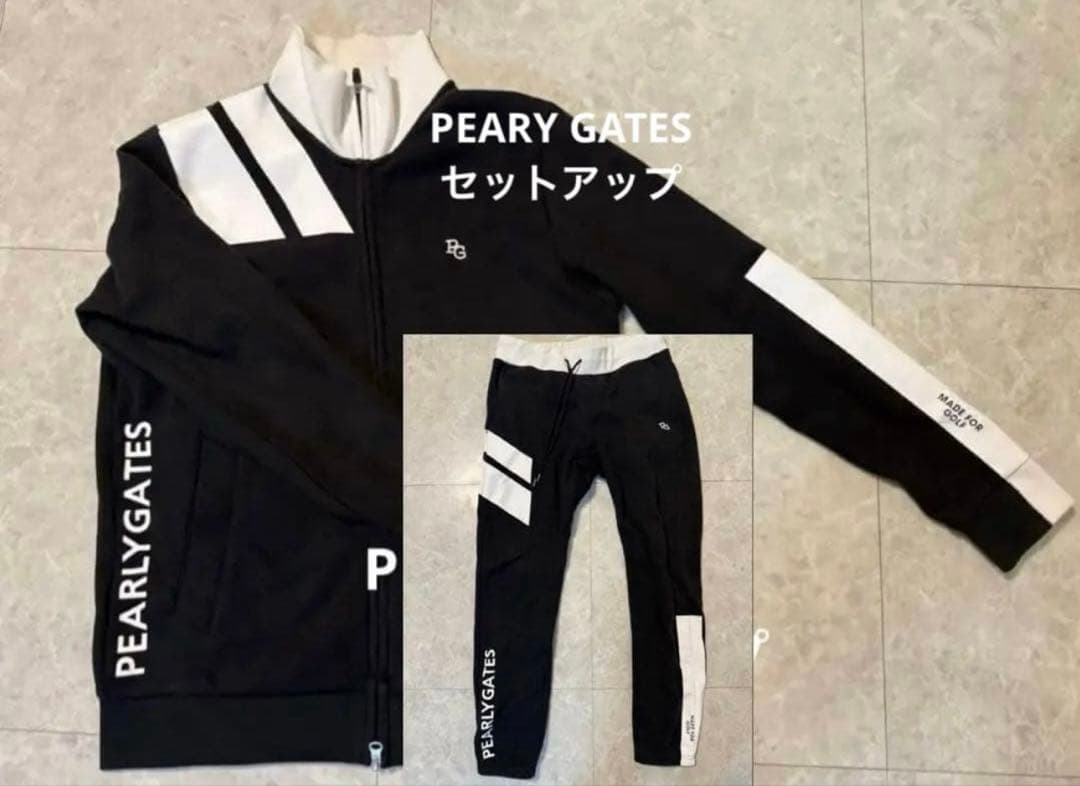 PEARY GATES セットアップジャージ ブラック/ホワイト