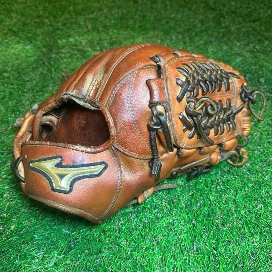 【良型即戦力】『MIZUNO（グローバルエリート）』軟式野球グローブ オレンジ