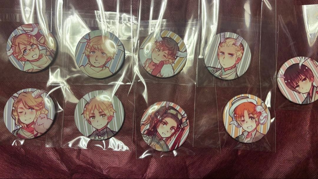 ヘタリア つのたりあ 缶バッジ 全種