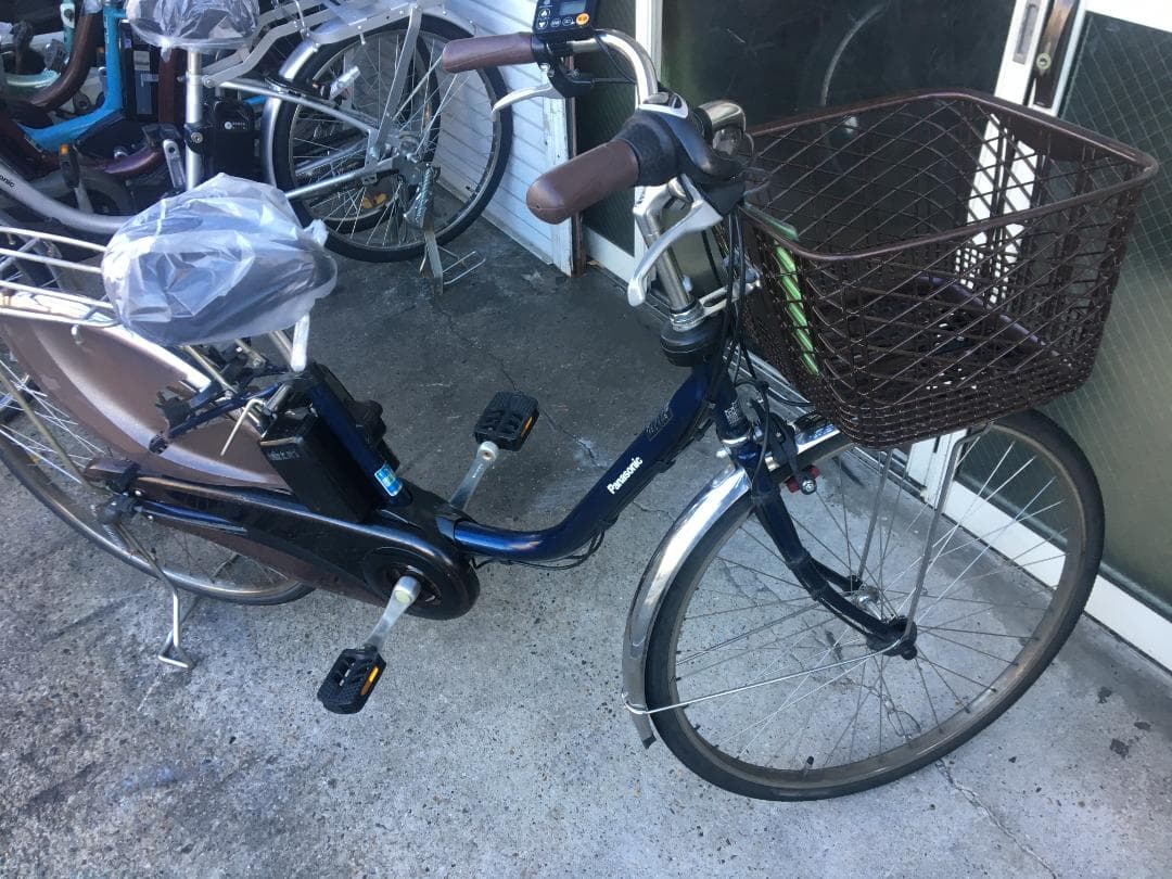 地域限定送料無料　ビビ　DX　16AH　子供乗せ　紺　神戸市　電動自転車