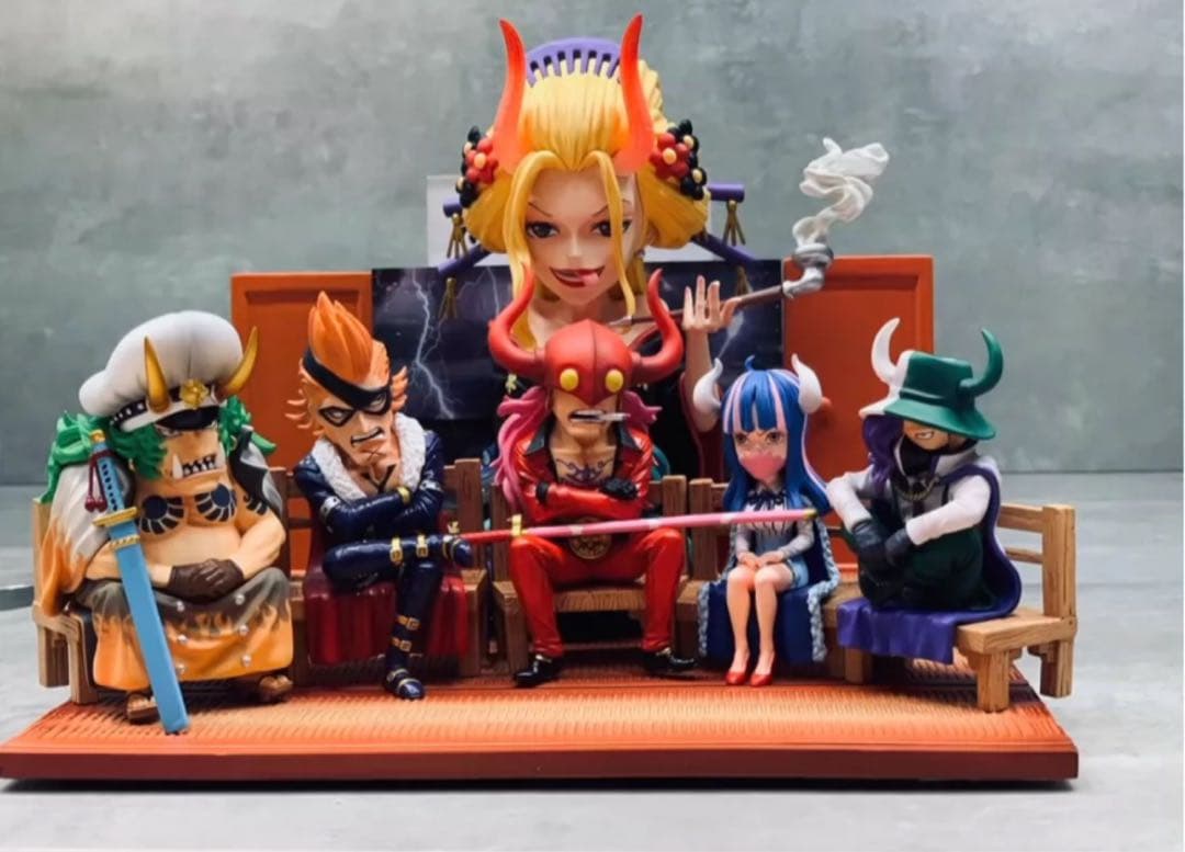 ワンピース　ワーコレ　特殊台座おまけ　百獣海賊団　飛び六胞 6体セット