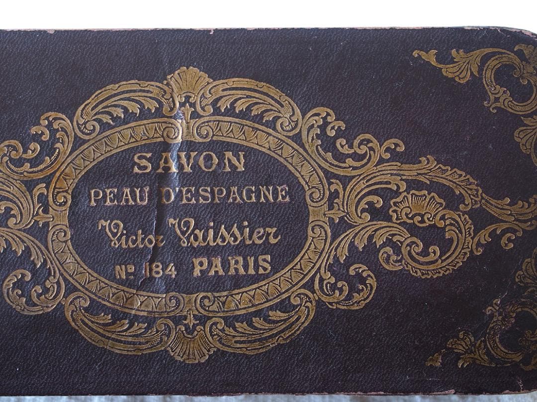 ロココ調 古い紙箱 PARIS 19世紀 小物入れ デコレーション/K383