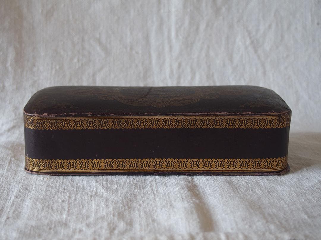 ロココ調 古い紙箱 PARIS 19世紀 小物入れ デコレーション/K383