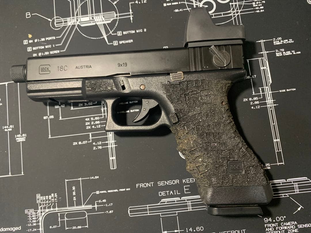東京マルイ Glock 18C ガスブロガン 9x19 光学サイト搭載