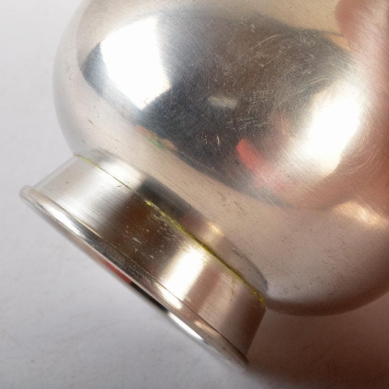 煎茶道具　静寿居蔵苑造　純錫　貞式茶入　約231g　共布共箱　D　R6041