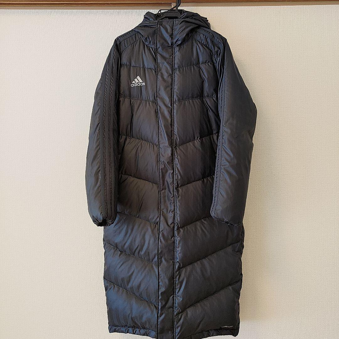 美品adidas ブラック ダウンベンチコート