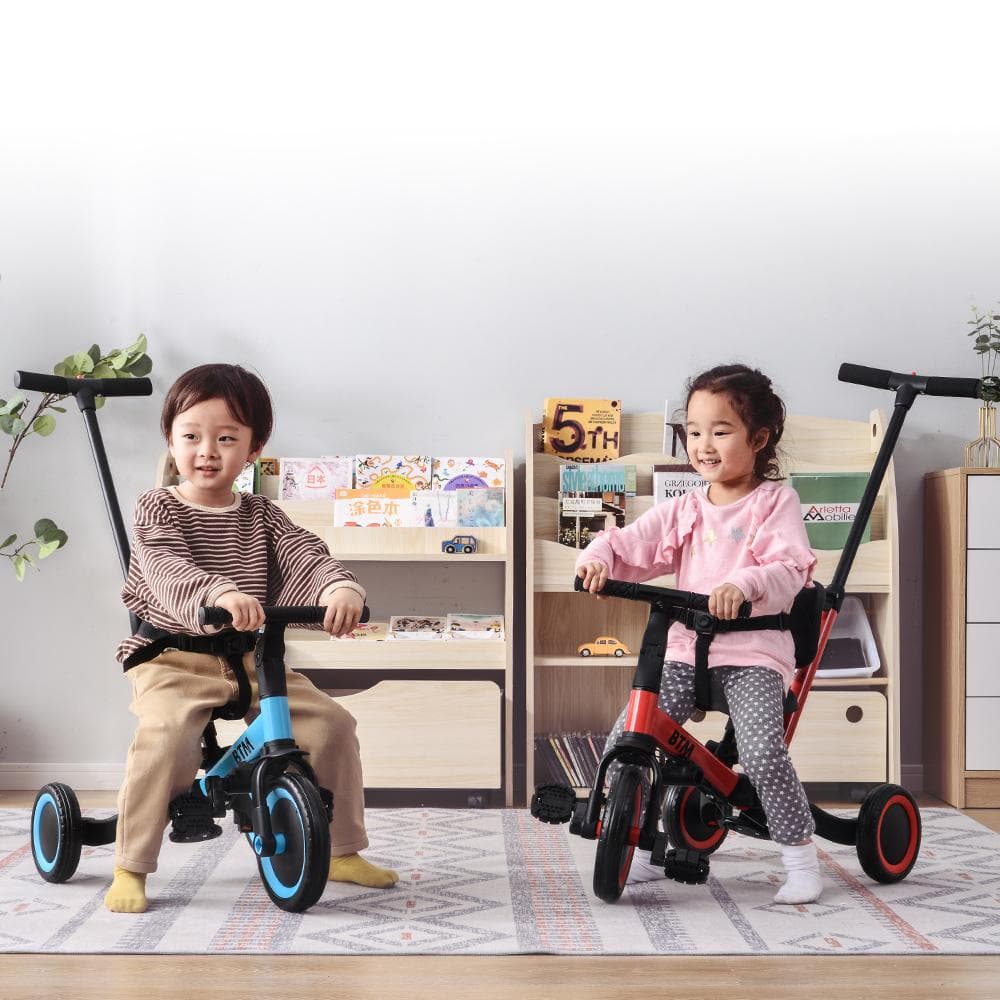 子供用自転車　誕生日プレゼント 4in 三輪車のりもの押し棒付き おもちゃ玩具