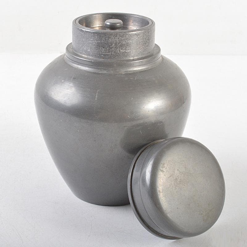 煎茶道具　英祥堂造　古錫　茶壷　茶心壷　約749g　Y　R6145