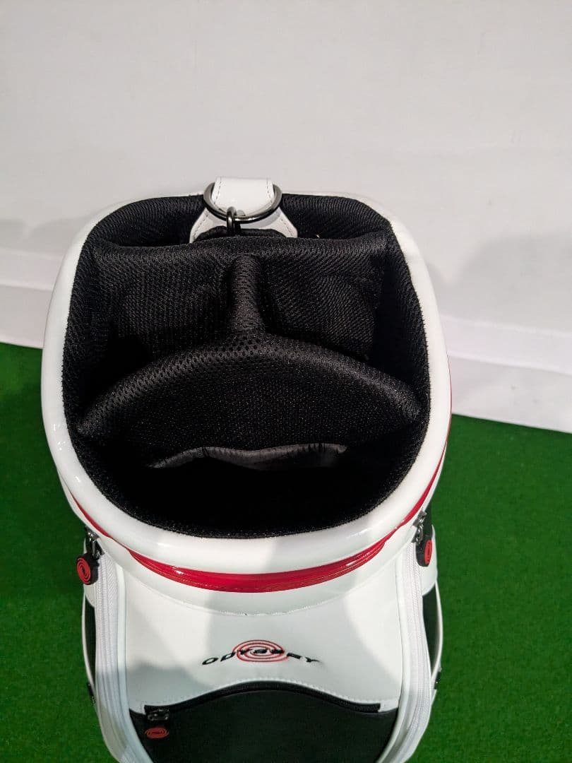 ODYSSEY キャディバッグ ホワイト・ブラック・レッド