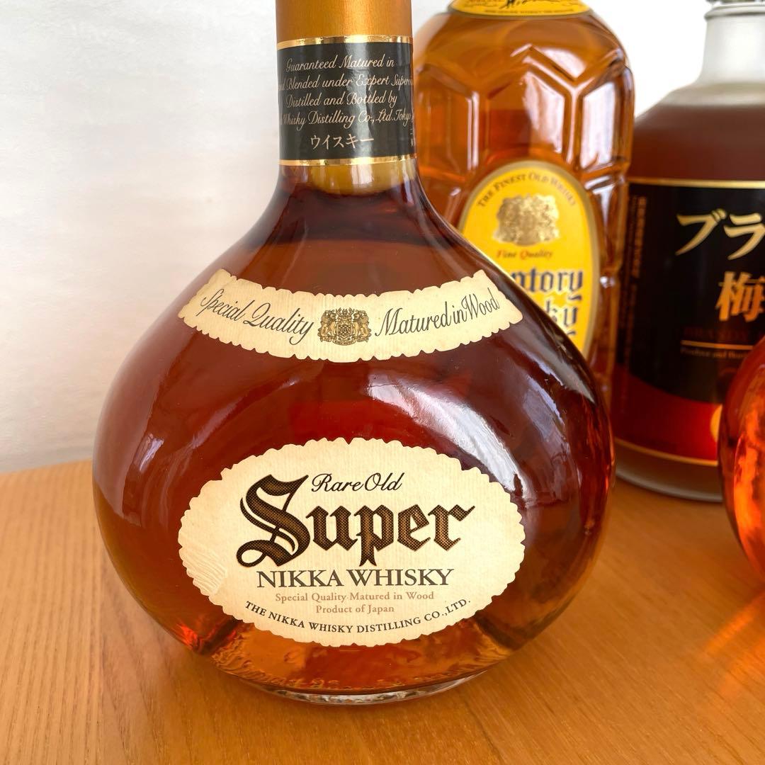 古酒　スーパーニッカ　ウヰスキー　ブランデー　角瓶　ブランデー梅酒　4本セット