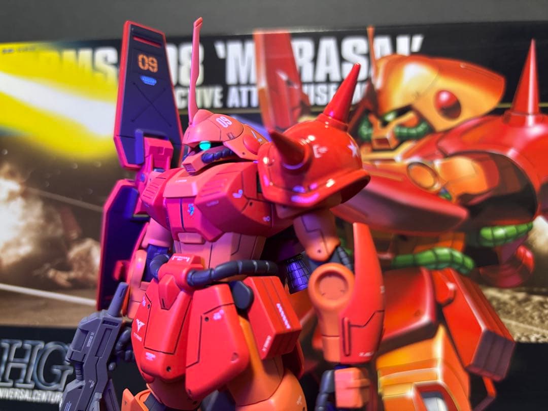 RMS-108 マラサイ hg 1/144 武器パーツ付き　塗装済み　完成品