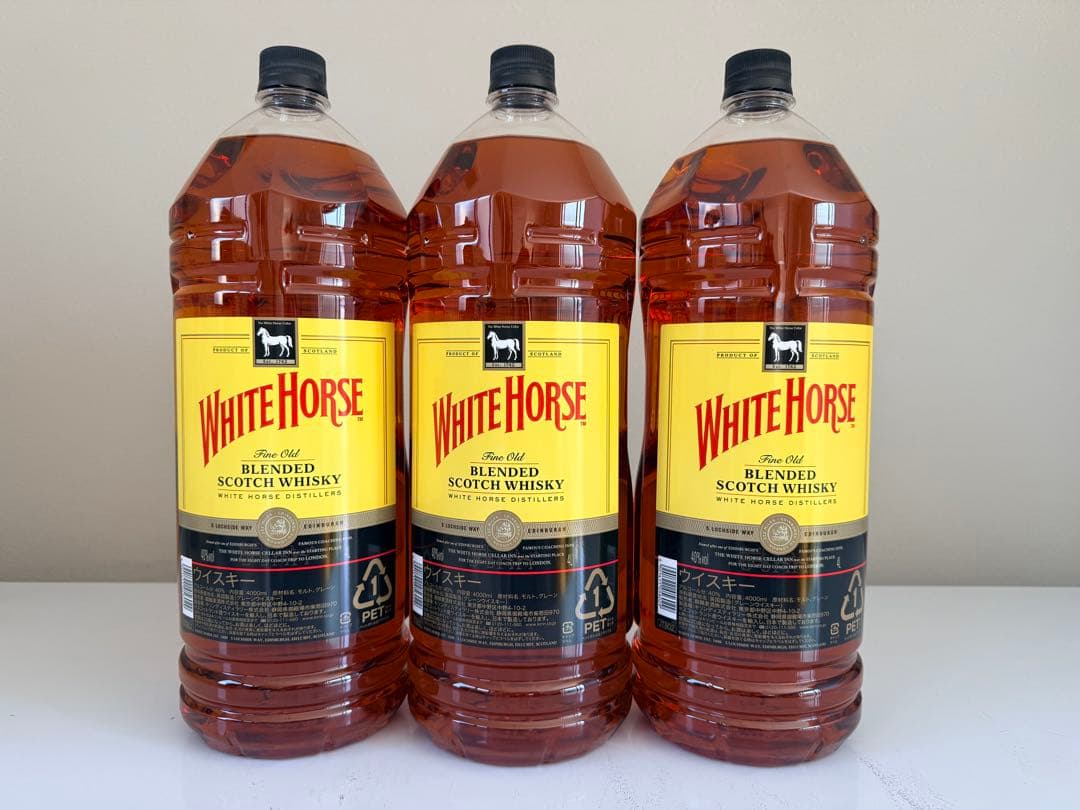 ウイスキーホワイトホース4L 3本セット