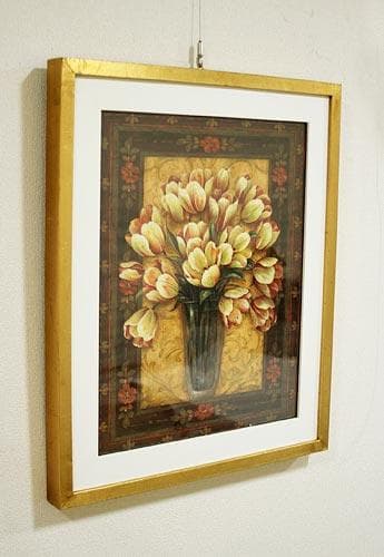 セール！ イタリア 額絵 アート新品 フレーム ピオニー モダン 44772