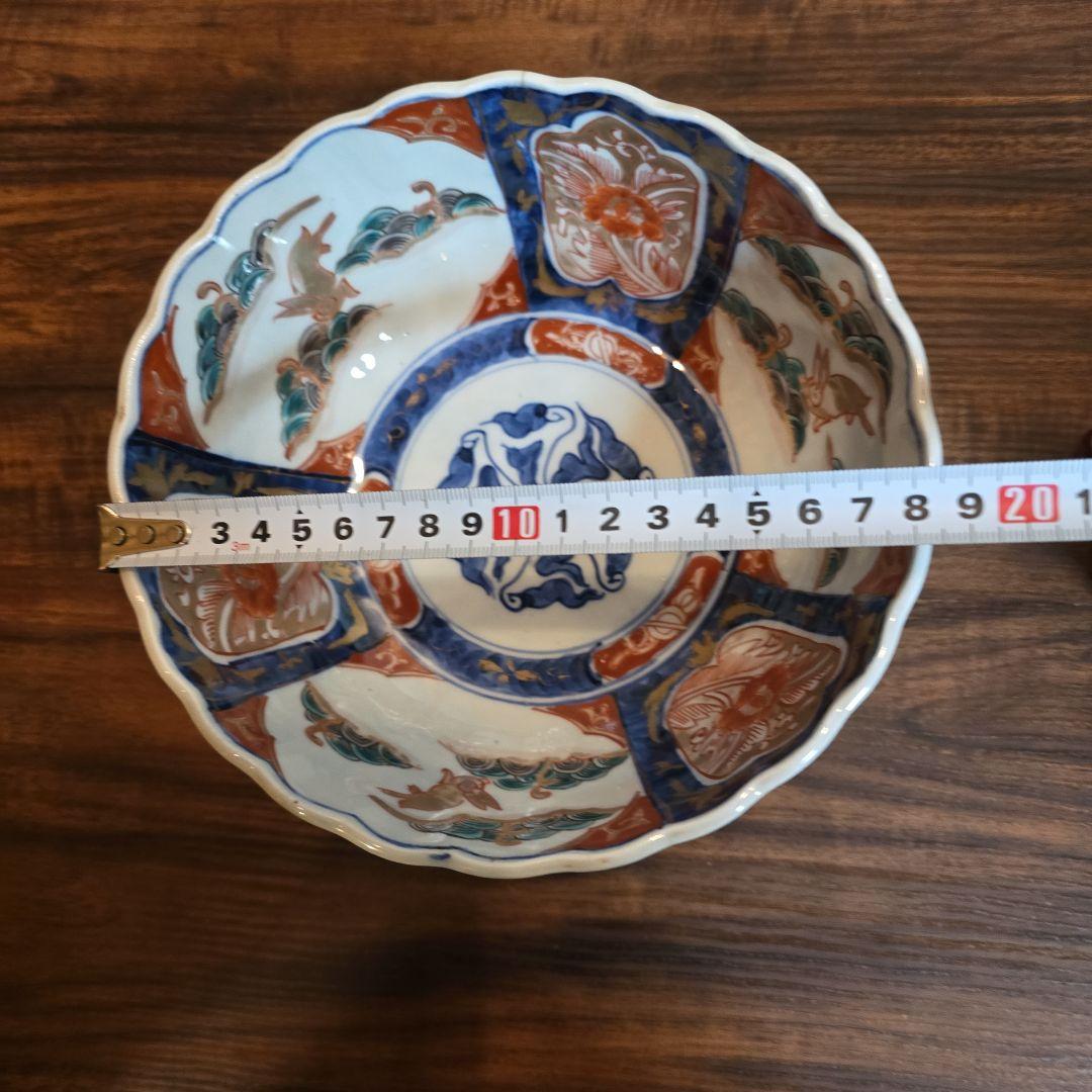 【骨董品】古伊万里　明治 赤絵皿 色絵 金彩 大皿