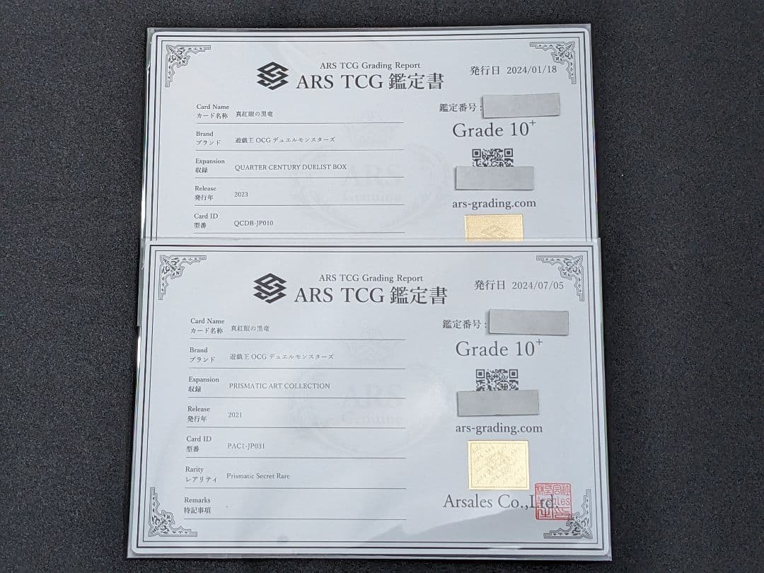 【希少品】ARS10+ 真紅眼の黒竜 レッドアイズ 絵違い プリシク＆クオシク