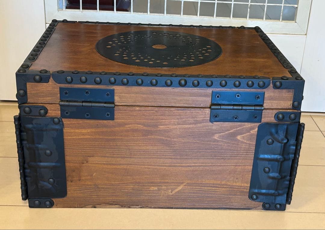 アンティーク調　銭箱　カラクリ二重底