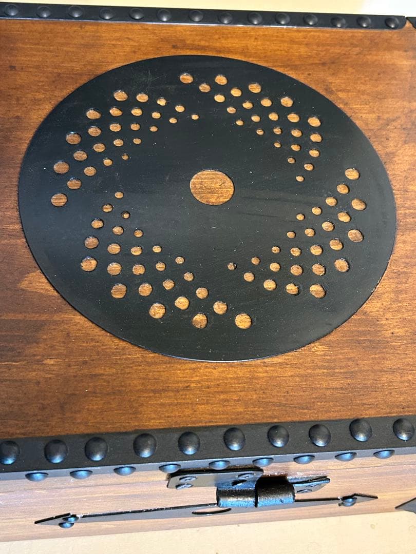 アンティーク調　銭箱　カラクリ二重底