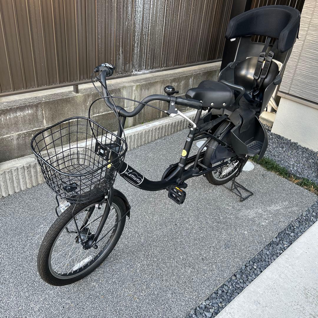 【美品】非電動チャイルドシート付き自転車　ハーフカバー付き