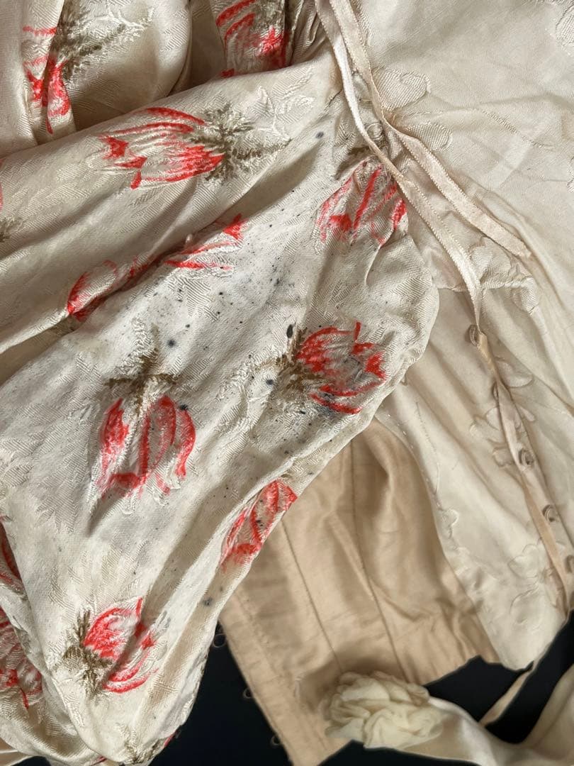 アンティークヴィクトリアン シルクサテンボディスリボンドレスマネキントルソー