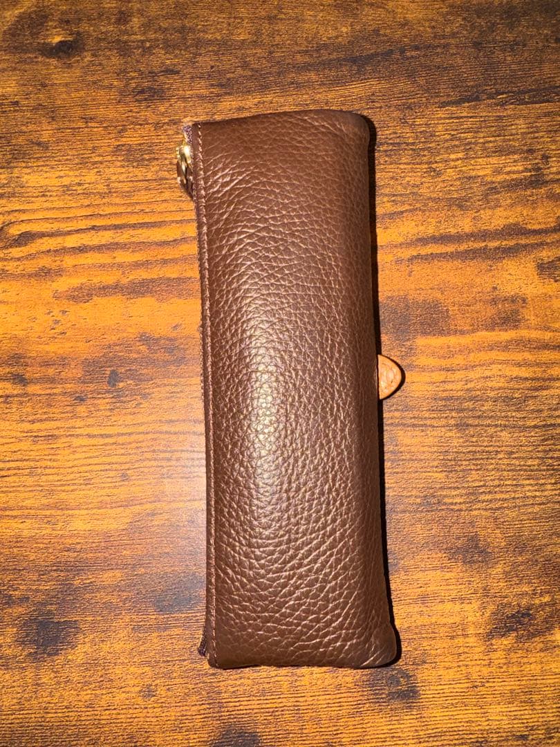 ルポペンケース　復刻版　ダークブラウン　レザー　筆箱　おしゃれ