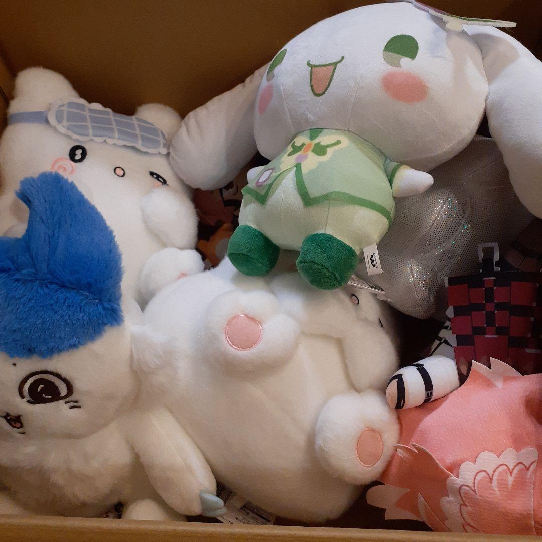 ちびぐるみ&BIGぬいぐるみ&マスコット等、アニメグッズまとめ売り希少50点以上