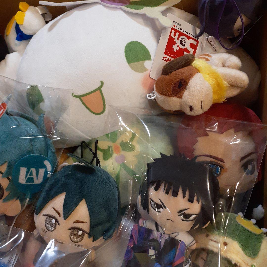 ちびぐるみ&BIGぬいぐるみ&マスコット等、アニメグッズまとめ売り希少50点以上