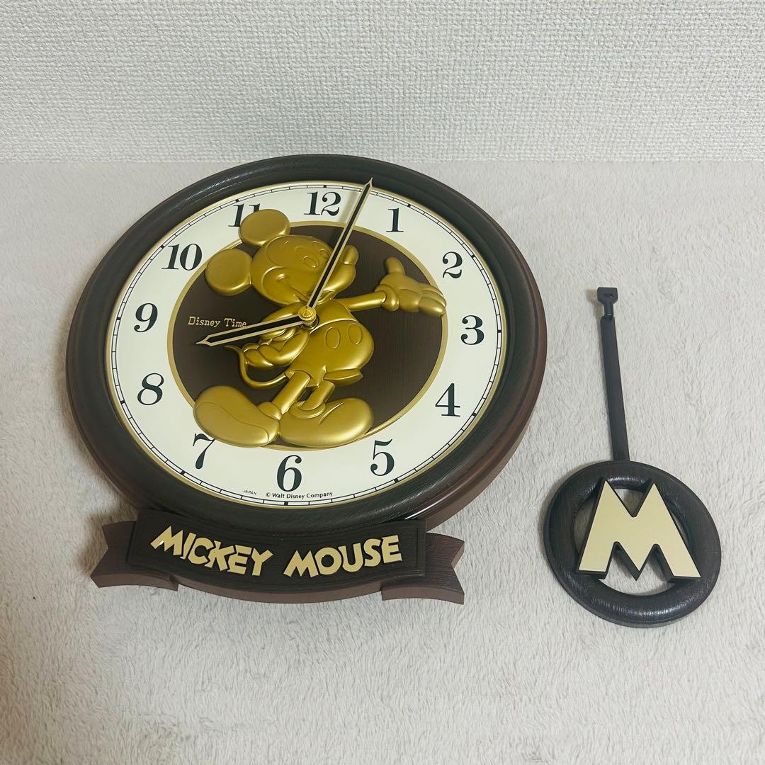 【希少】Disney Time ディズニータイム　ミッキーマウス 壁掛け時計