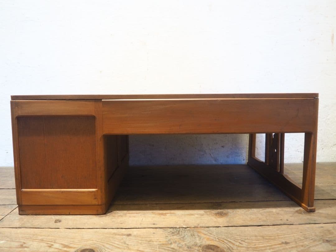 1211 ヴィンテージ　ロータイプの片袖机　文机　ローテーブル　古家具　レトロ