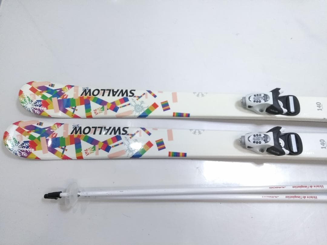 ジュニアスキー6点セット スワロー 140cm ブーツノルディカ 24.5cm◇