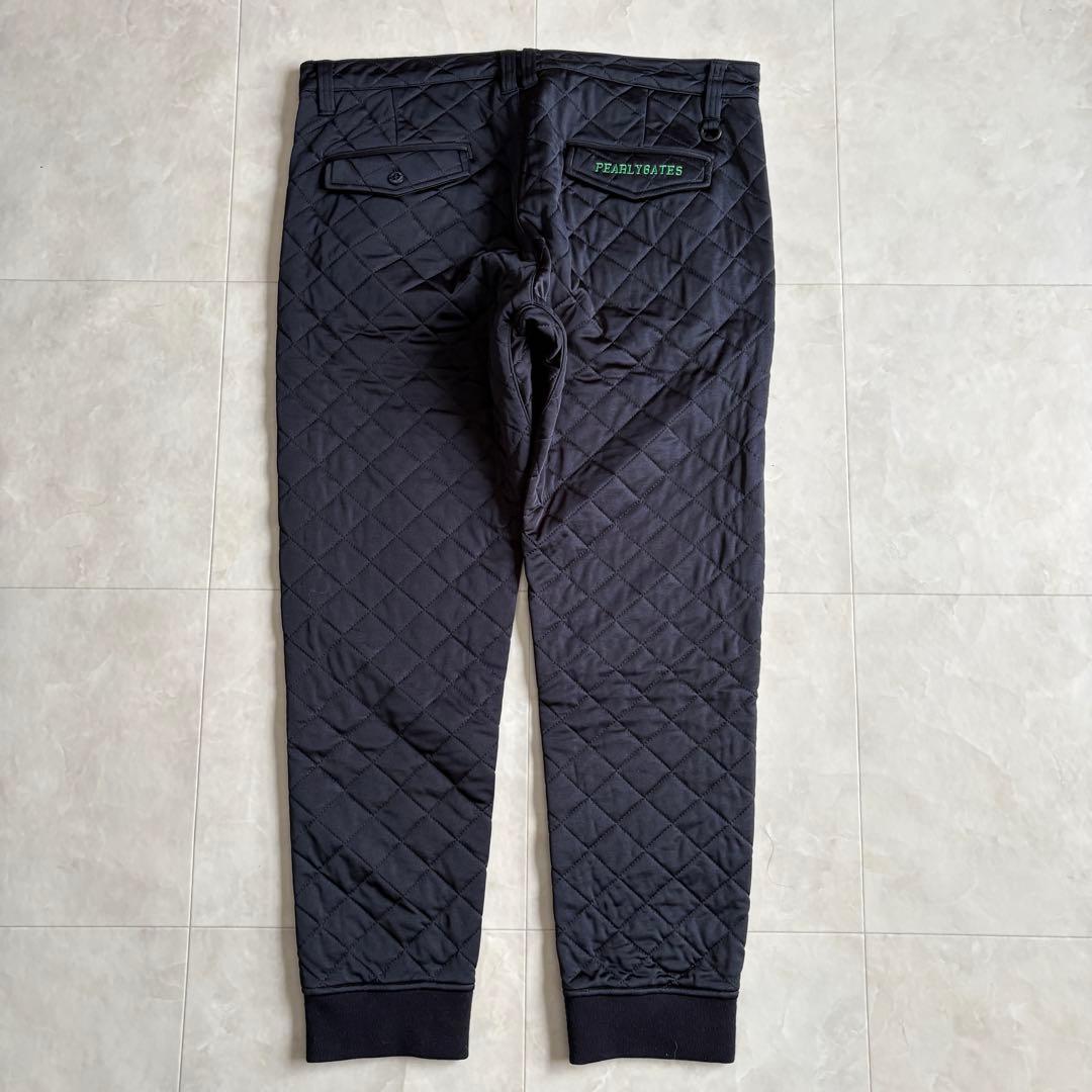 パーリーゲイツ 中綿キルティング防寒ジョガーパンツ ロゴ刺繍 冬ゴルフ 濃紺 6