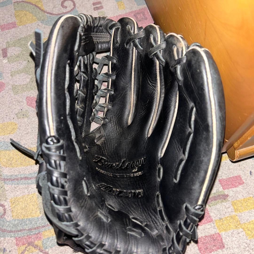 レザーグローブ 軟式 野球用 黒