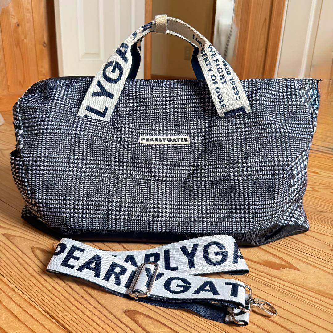 パーリーゲイツ ／ グレンチェック ボストンバッグ ロッカーバッグ