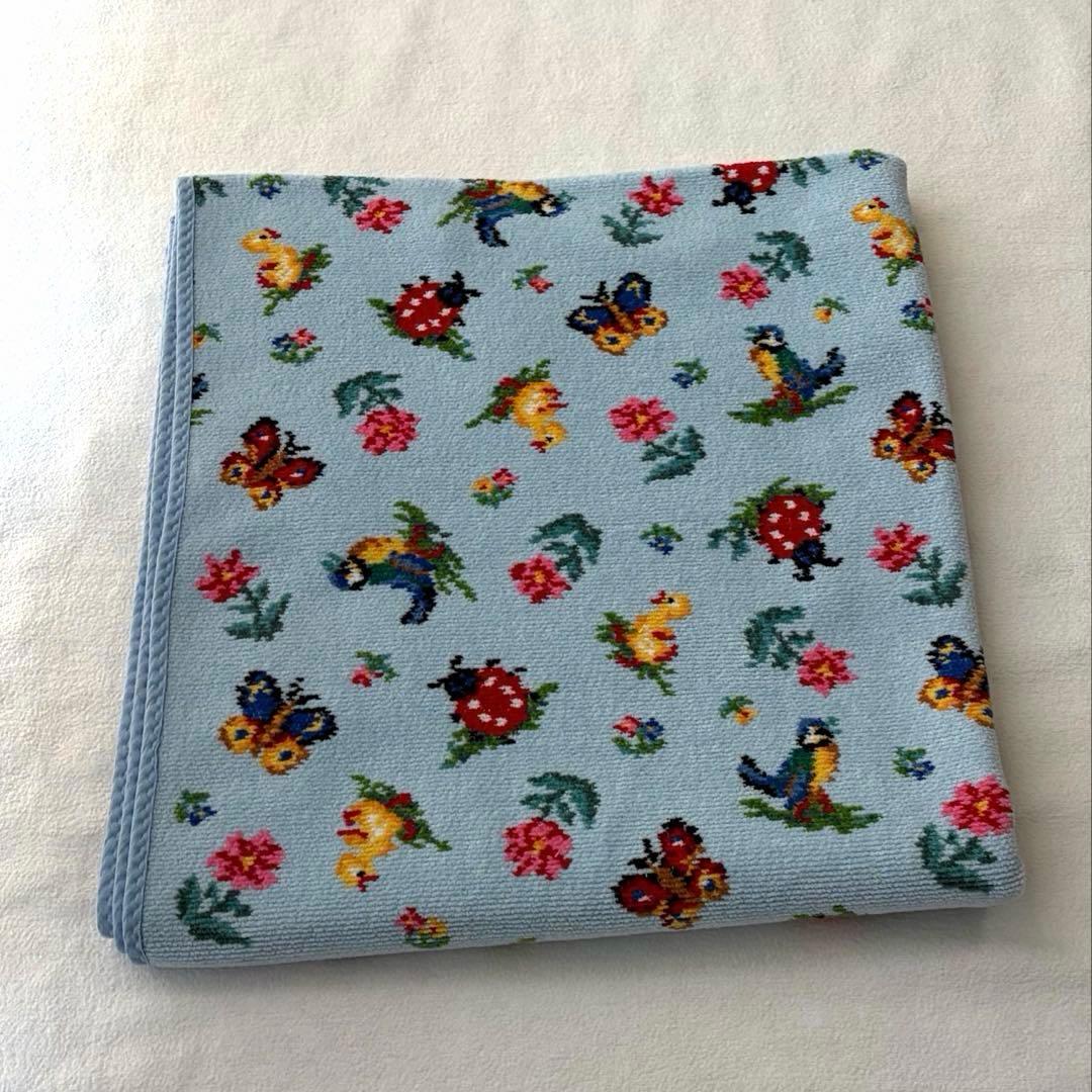 フェイラー　ハイジ　バスタオル　大判　ブルー　青