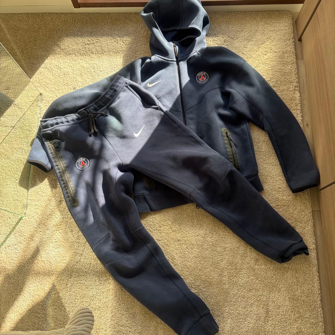 NIKE PSG テックフリース　セットアップ　Mサイズ　色褪せあり