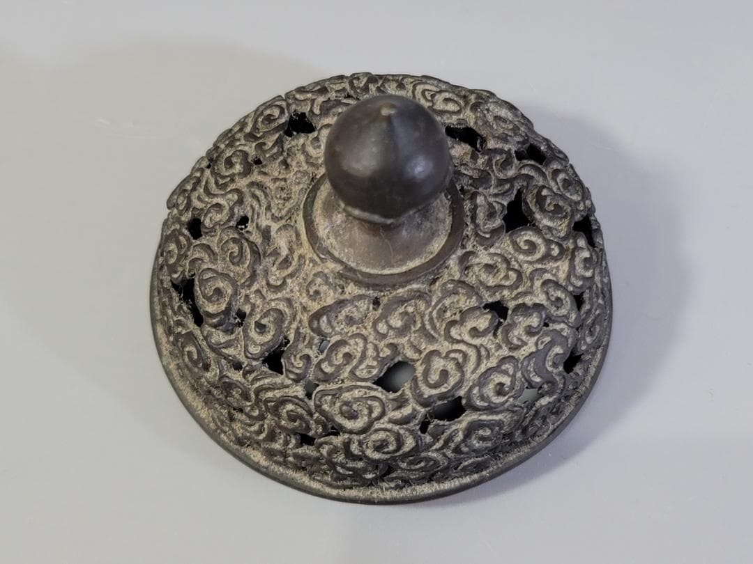 古美術 銅 鬼力 香炉