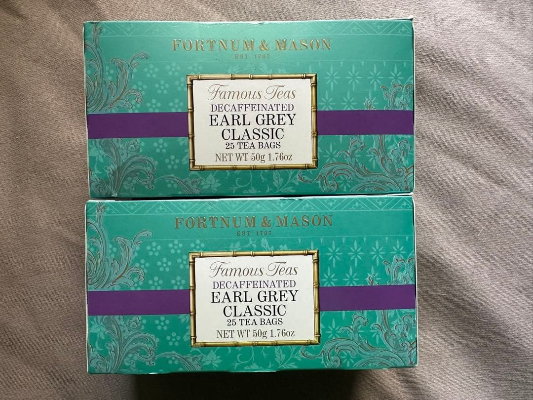 F&M アールグレイ　25袋 ディカフェ 2箱セット、アールグレイ200g、本