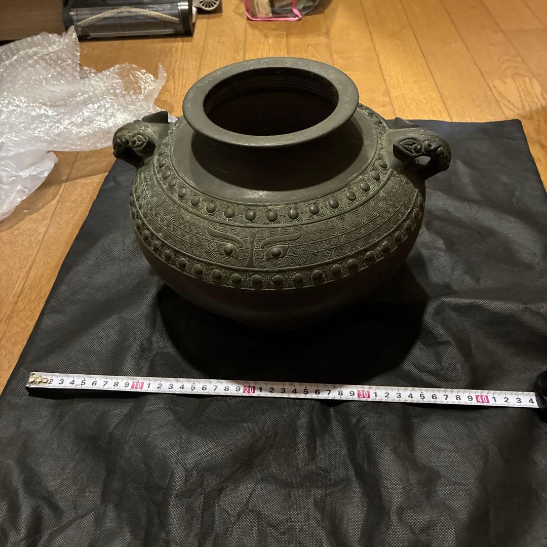 朝鮮美術、茶道具、古美術、時代物、青銅製、レトロ　ヴィンテージ、中国美術銅器美術