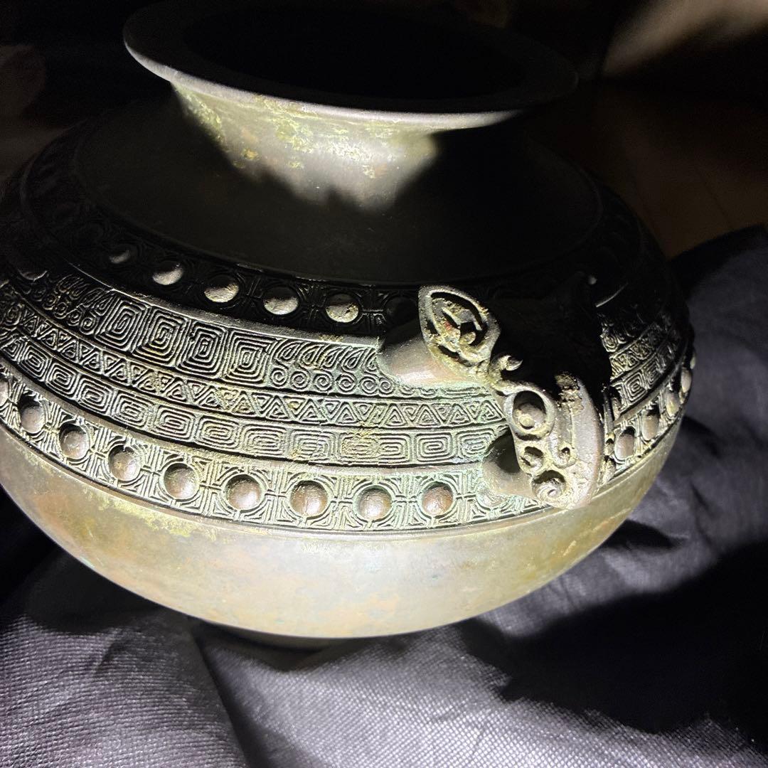 朝鮮美術、茶道具、古美術、時代物、青銅製、レトロ　ヴィンテージ、中国美術銅器美術