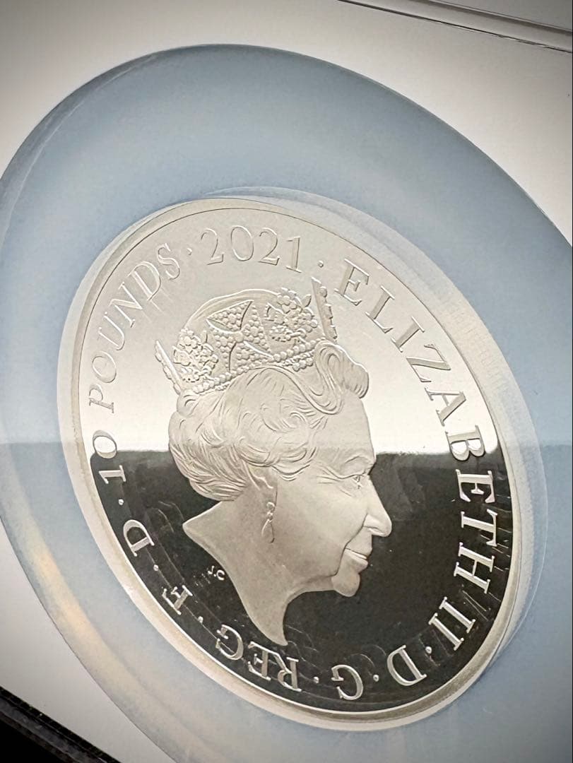 ★155g純銀★最高鑑定 2021 ゴシッククラウン 5oz 銀貨 NGC 70