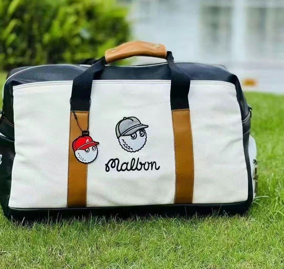 マルボンゴルフ ボストンバッグ ラウンドバッグ 軽量 グリーン/ホワイト選べる