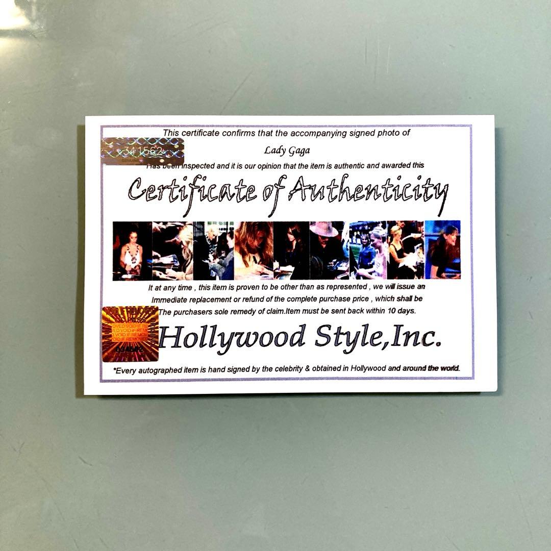 国歌斉唱…レディー・ガガ直筆サイン入り超大型写真…Lady Gaga…