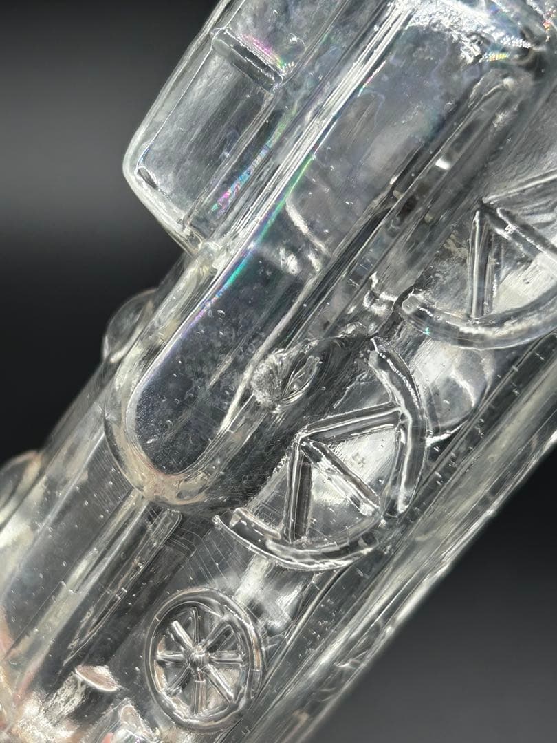 汽車型　金平糖瓶　レトロ瓶　ガラス