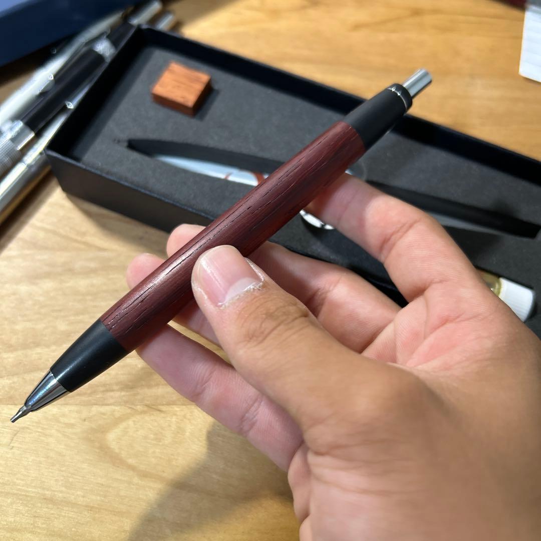野原工芸 新型シャープペンシル(ボールペン) 紅紫檀