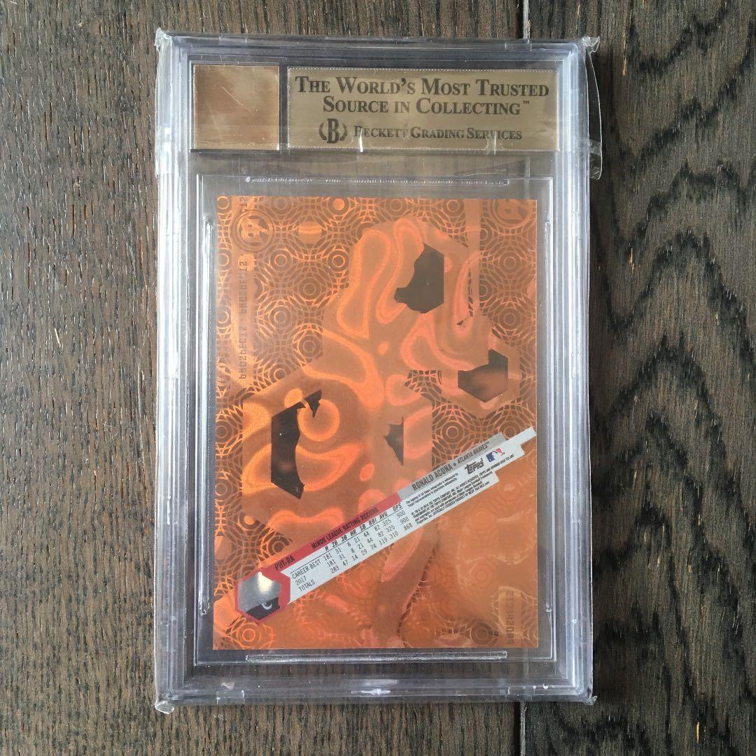 ロナルドアクーニャのRCオート25枚限定のオレンジマグマBGS9.5です。