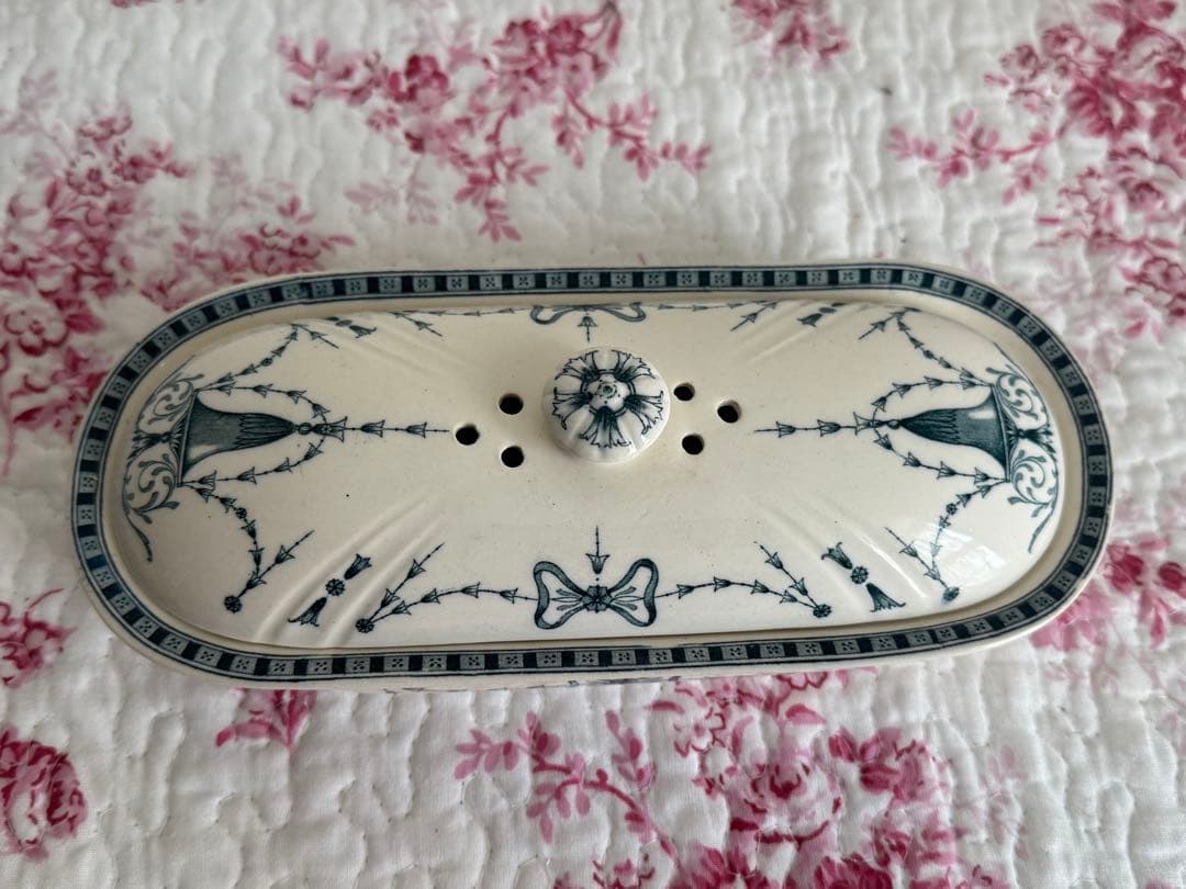 フランスアンティーク　エミール・ブルジョア　陶器製の歯ブラシケース