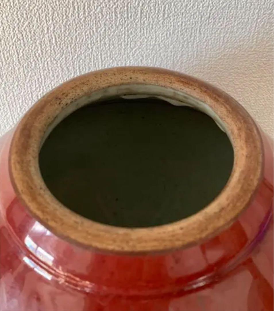 【希少品】古美術　辰砂釉壺　清時代　共箱/西—1
