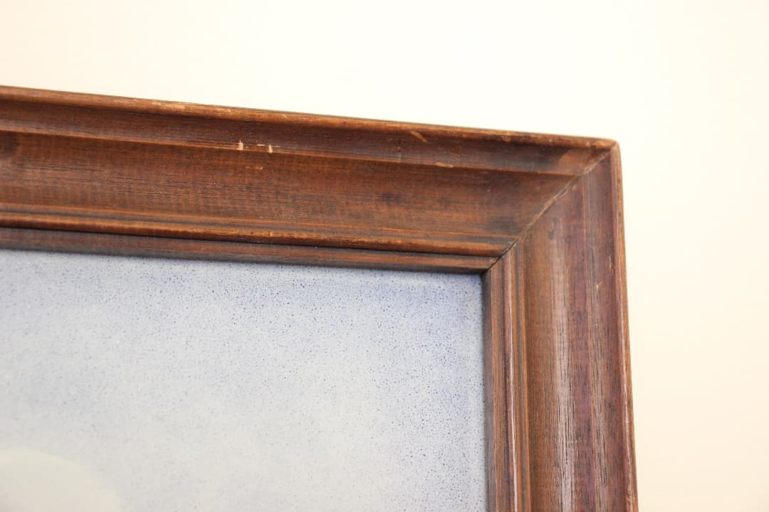 オランダ　デルフト　タイル画　タイルタブロー　額飾り　風車　船