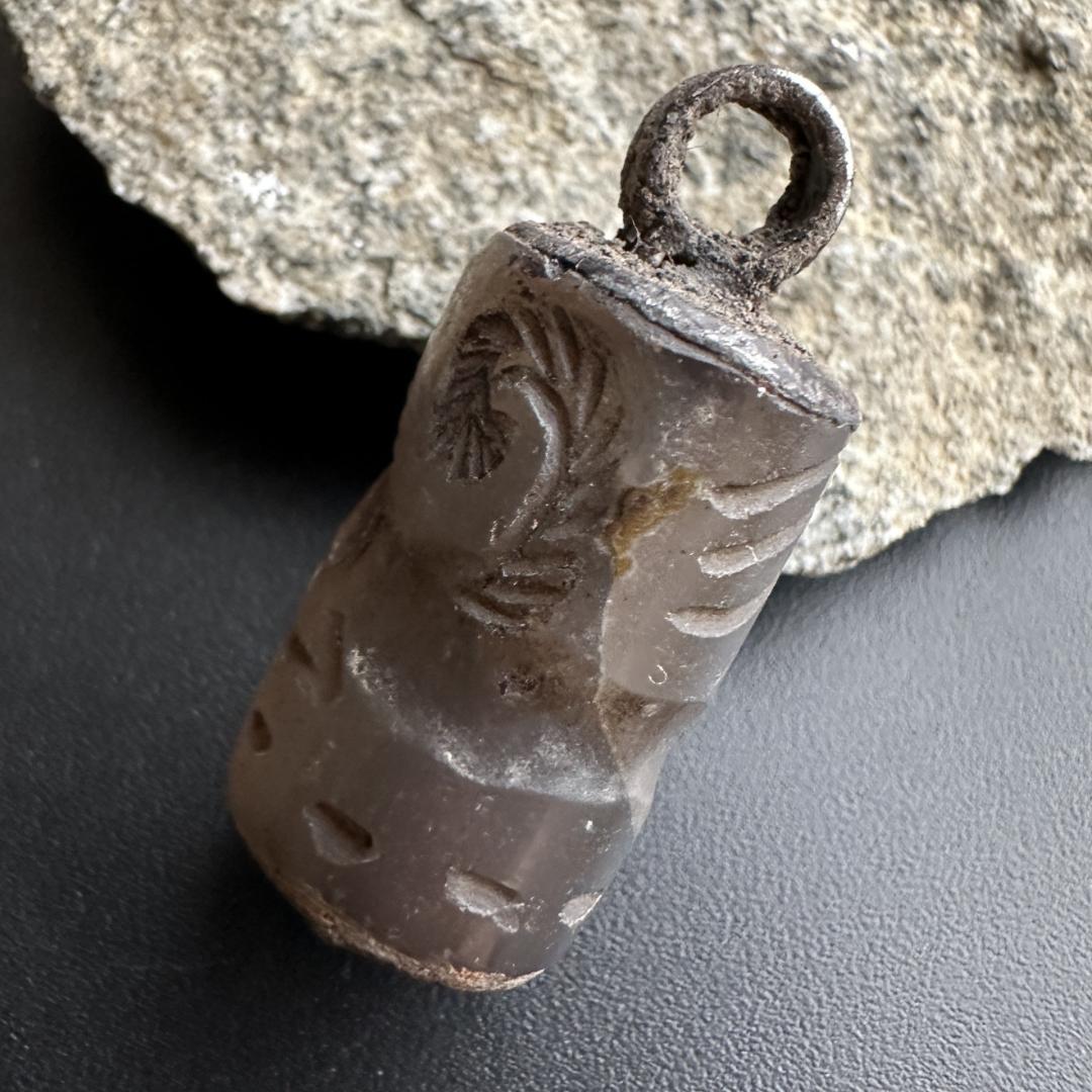 円筒印章 古代 メソポタミア文明 ヒッポカンポス 海馬 霊獣 スタンプ 1491