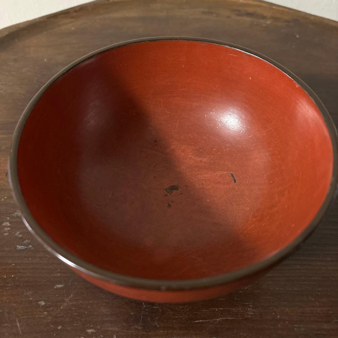 時代朱塗椀　根来.懐石.酒器.古道具.アンティーク.検:白洲正子.秦秀雄.李朝