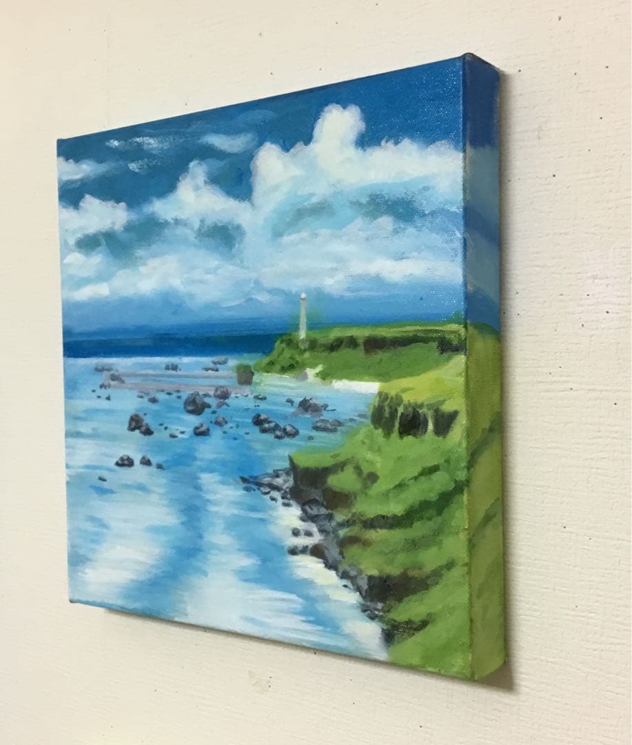 油彩画　「　夏の海　」　原画　3Dキャンパス
